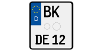 Motorradkennzeichen / Motorrad-Nummernschild