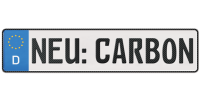 Carbon Kennzeichen für Anhänger