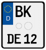 Motorradkennzeichen / Motorrad-Nummernschild